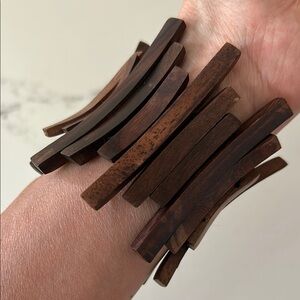 Wooden Spiked Cuff Bracelet